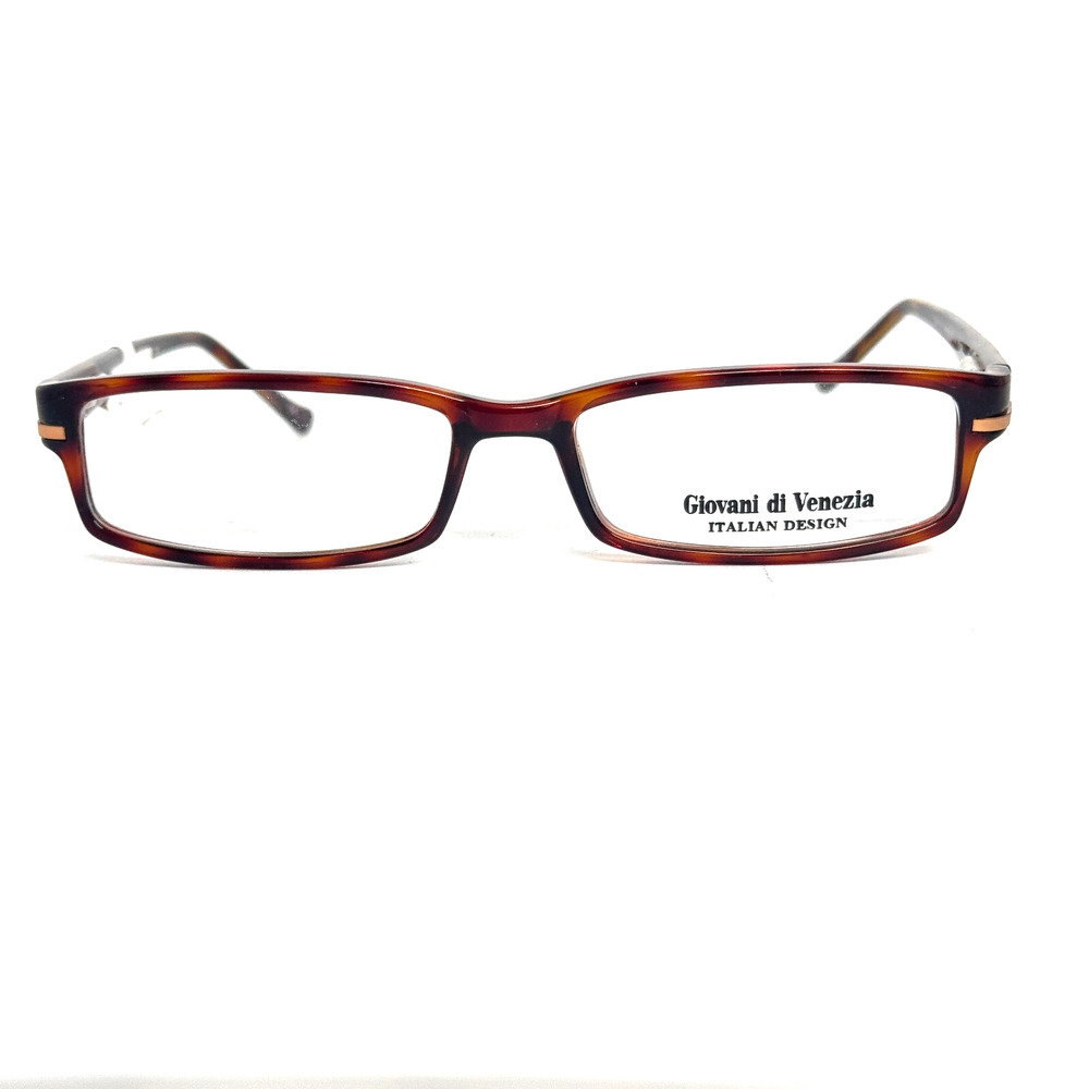 GIOVANI DI VENEZIA Eyeglasses Frames Rectangle Full Rim NWOt Brown‎ Tort H17037